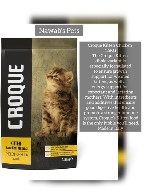 🐾 Croque Kitten Food – Complete Nutrition for Growing Kittens 1.5kg
