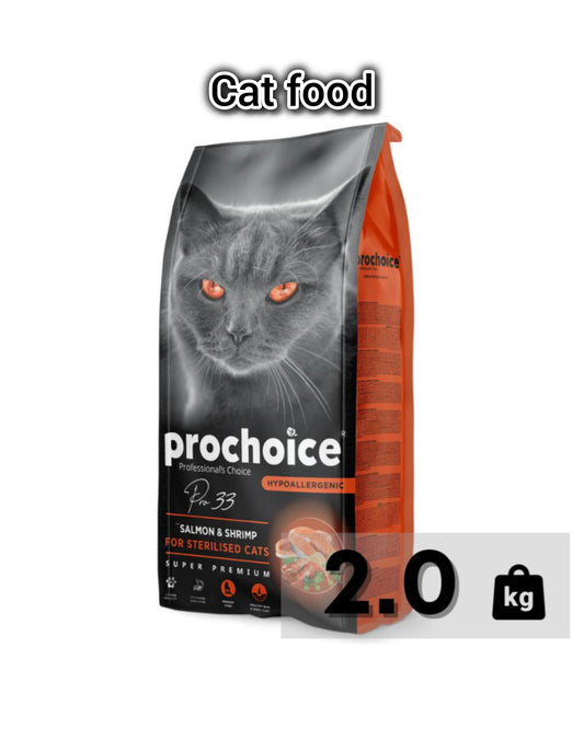 Pro Choice Cat Food 33 – Salmon & Shrimp Flavor for Adult Cats