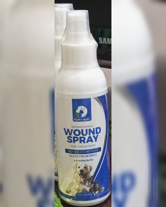 Fluff’n Buff Antimicrobial Wound Spray for Cats & Dogs – 120ml
