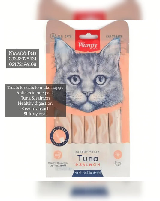 🐾 WANPY Creamy Treats for Cats – Lickable Snack Tubes 🐾