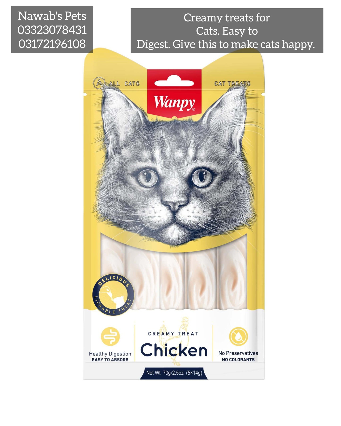 πΎ WANPY Creamy Treats for Cats β Lickable Snack Tubes πΎ
