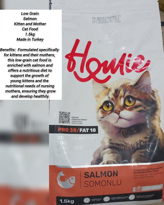 Homie Super Premium Kitten & Mother Cat Food – Salmon (Low Grain)
