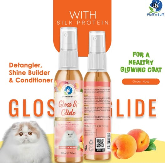 Fluff n Buff Gloss & Glide Spray – Shine & Detangle for Pets