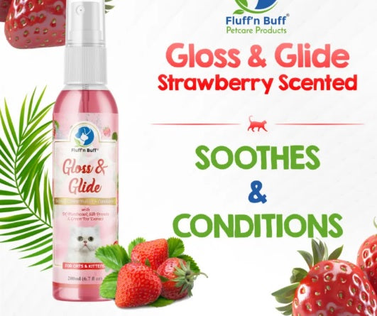 Fluff n Buff Gloss & Glide Spray – Shine & Detangle for Pets