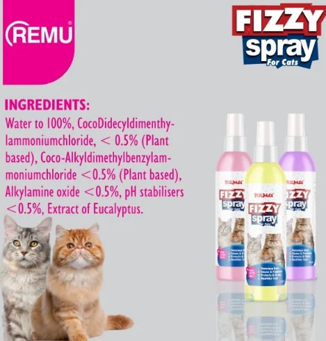 REMU Fizzy Spray for Cats – Waterless Dry Bath