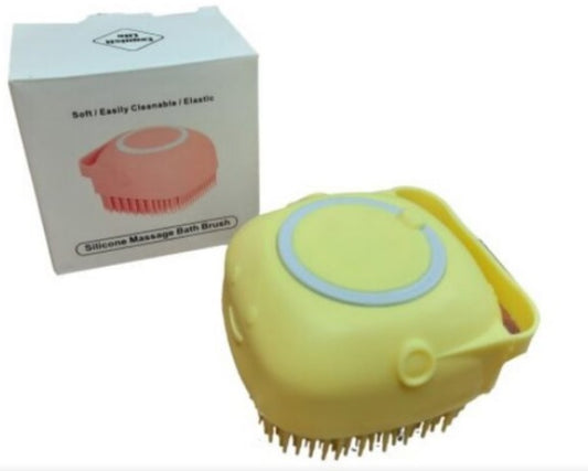 🐾 Silicone Bathing Brush for Cats & Dogs ✨ Gentle Grooming & Massaging Bath Tool
