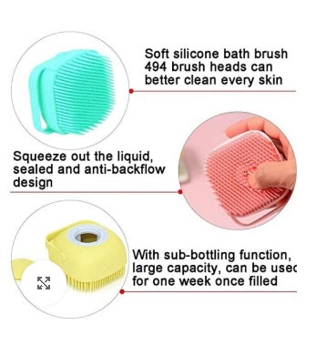 🐾 Silicone Bathing Brush for Cats & Dogs ✨ Gentle Grooming & Massaging Bath Tool