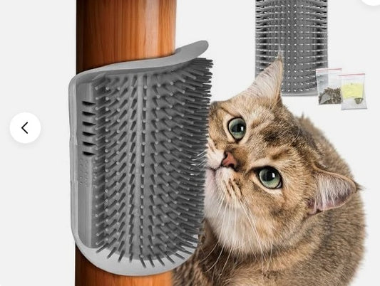 Cat Self Groomer Corner Wall Brush – Massage Comb for Cats & Kittens