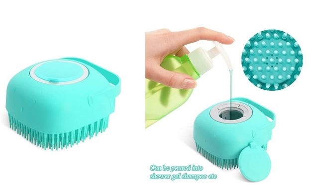 🐾 Silicone Bathing Brush for Cats & Dogs ✨ Gentle Grooming & Massaging Bath Tool